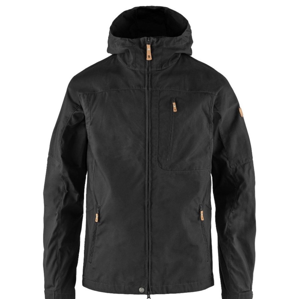 FJALLRAVEN STEN JACKET, BLACK, LARGE